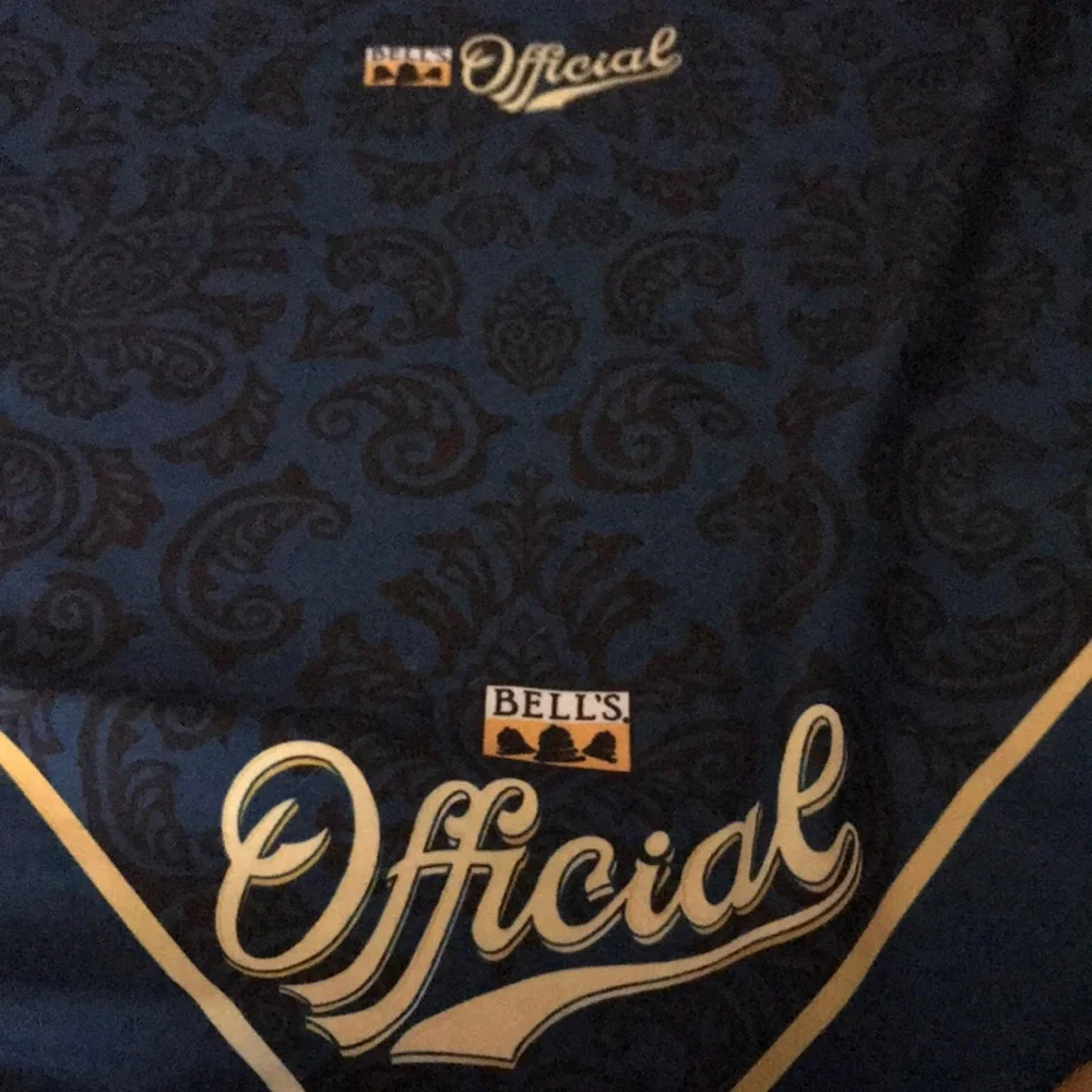 Blue‎ 'Official' Logo Silk Bandana Scarf